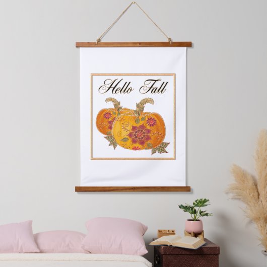 Hallo Fall Wandteppich Mit Holzrahmen (Schlafzimmer)