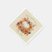 Hallo Fall Wasserfarbe Wildblumen Blätter Herbst Serviette (Ecke)