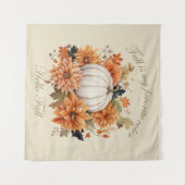 Hallo Fall Wasserfarbe Wildblumen Blätter Herbst Wandteppich (Vorderseite (Horizontal))