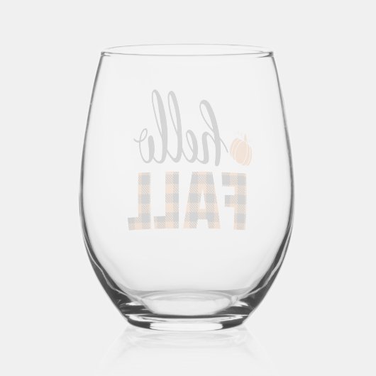 Hallo Fall Weinglas Ohne Stiel (Rückseite)