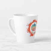 Hallo Fall - Whimsical Pumpkin Design Milchtasse (Linke Ecke)