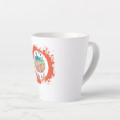 Hallo Fall - Whimsical Pumpkin Design Milchtasse (Rechte Ecke)
