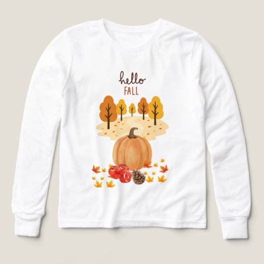 Hallo fallen mit Kürbis (Design Vorderseite)