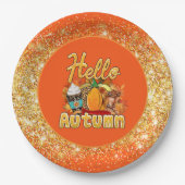 Hallo Farbe für den Herbst anpassen Pappteller (Vorderseite)