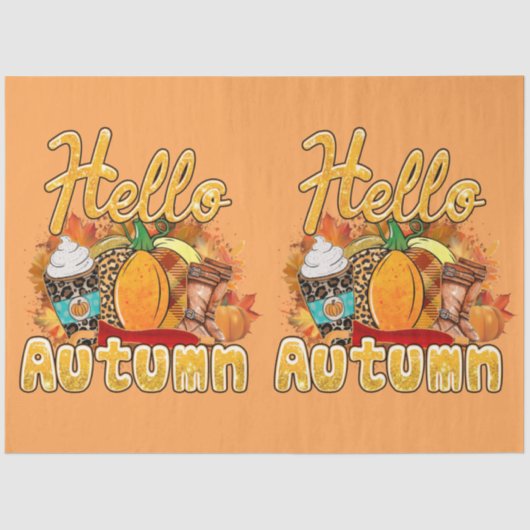 Hallo Farbe für den Herbst anpassen Seidenpapier (Vorderseite)