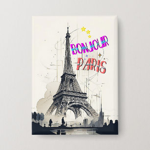 Hallo Farbige Paris Button