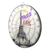 Hallo Farbige Paris Dartscheibe (Vorderseite rechts)