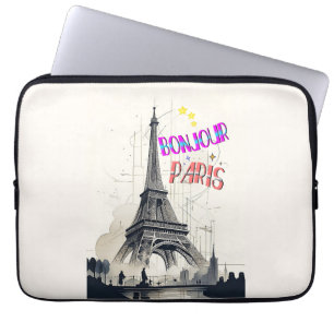 Hallo Farbige Paris Laptopschutzhülle