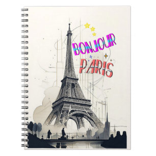 Hallo Farbige Paris Notizblock