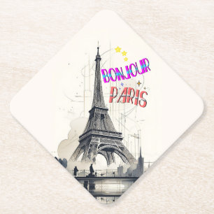 Hallo Farbige Paris Untersetzer
