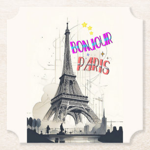 Hallo Farbige Paris Untersetzer
