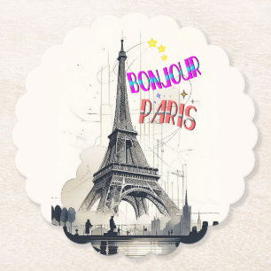 Hallo Farbige Paris Untersetzer