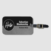 Hallo Faux Diamond Plate Professional Gepäckanhänger (Vorderseite (Horizontal))