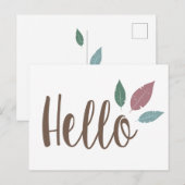 Hallo Fether Sweet Boho Karte (Vorne/Hinten)