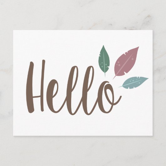 Hallo Fether Sweet Boho Karte (Vorderseite)