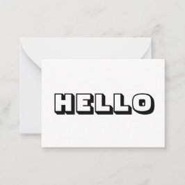 Hallo, fett moderne Schwarz-weiße Karte