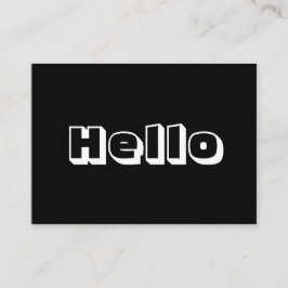 Hallo, fett moderne Schwarz-weiße Karte