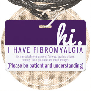 Hallo Fibromyalgie-Patienten PVC-Abzeichen Ausweis