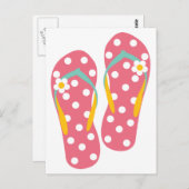 Hallo Flip Flops Postkarte (Vorne/Hinten)