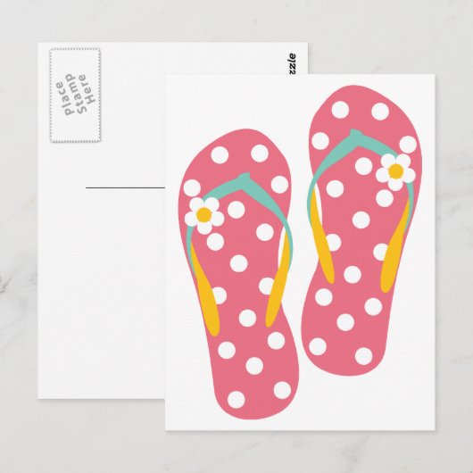 Hallo Flip Flops Postkarte (Vorne/Hinten)