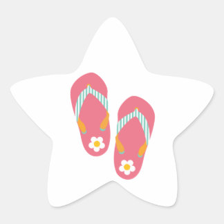 Hallo Flip Flops Stern-Aufkleber