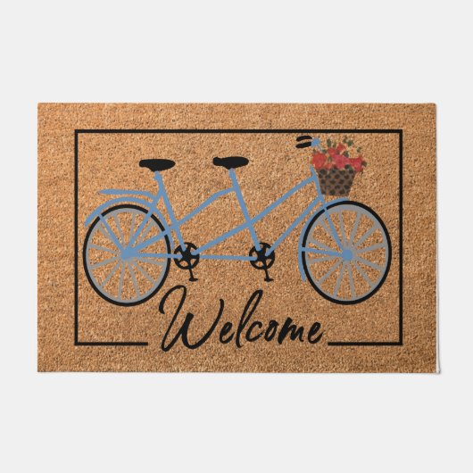 Hallo Floral Bicycle Doormat, Best Cyclist Willkom Fußmatte (Vorderseite)