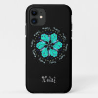 Hallo Flutter Aqua Blauer Schmetterling Mandala