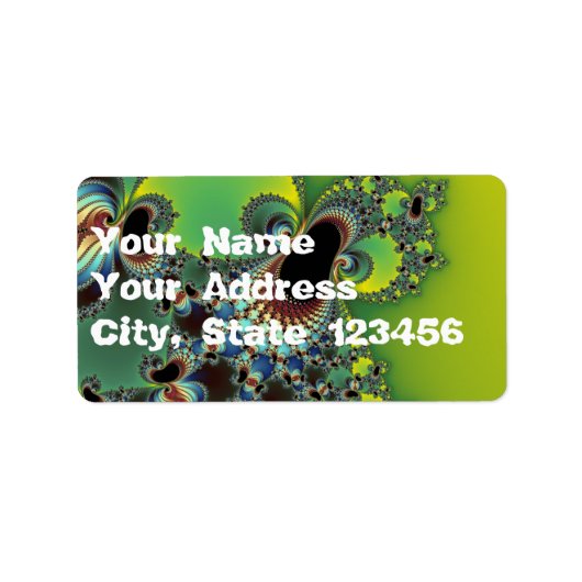 Hallo - Fraktal Adressaufkleber (Vorne)