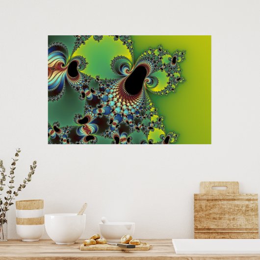 Hallo - Fraktal Poster (Küche)