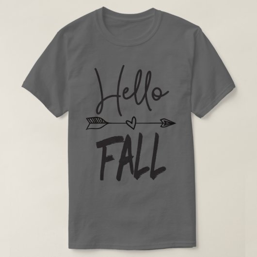 Hallo Frauen Herbst Niedlich Herbst T-Shirt für Fr (Design vorne)