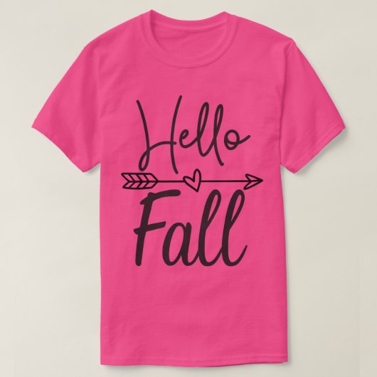 Hallo Frauen Herbst Niedlich Herbst T-Shirt für Fr (Design vorne)