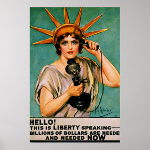 Hallo Freiheit sprechen Milliarden erforderlich JE Poster