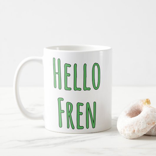 Hallo Fren Kaffeetasse (Mit Donut)