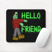 Hallo Freund gruselige Frankenstein T-Shirts, Mousepad (Mit Mouse)