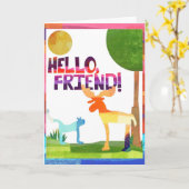 Hallo, Freund! Karte (Gelbe Blume)