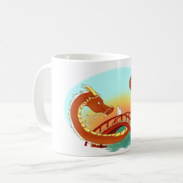Hallo Freund - Katze und Drache Kaffeetasse