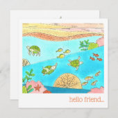 Hallo Freund Mitteilungskarte (Vorne/Hinten)