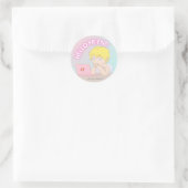 Hallo-Freund-Sticker Runder Aufkleber (Tasche)