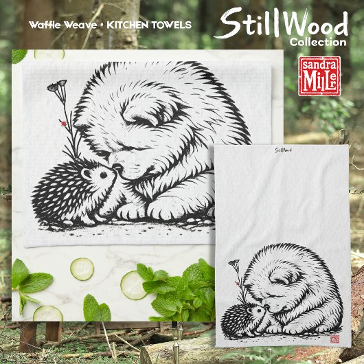 HALLO FREUND • StillWood • Chow & Igel Geschirrtuch