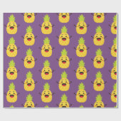 Hallo Freunde! Ananas-Illustration Geschenkpapier (Flach)