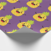 Hallo Freunde! Ananas-Illustration Geschenkpapier (Ecke)