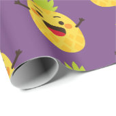 Hallo Freunde! Ananas-Illustration Geschenkpapier (Rolleneckpunkt)