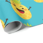 Hallo Freunde! Ananas-Illustration Geschenkpapier (Rolleneckpunkt)