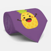 Hallo Freunde! Ananas-Illustration Krawatte (Gerollt)