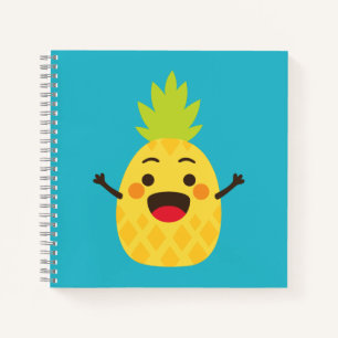 Hallo Freunde! Ananas-Illustration Notizblock