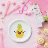 Hallo Freunde! Ananas-Illustration Pappteller (Party)