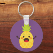 Hallo Freunde! Ananas-Illustration Schlüsselanhänger (Vorderseite)