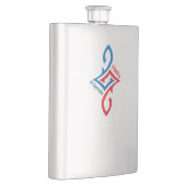 Hallo Freunde Einfaches Glückliches Grußdesign Flachmann (Rechts)