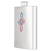 Hallo Freunde Einfaches Glückliches Grußdesign Flachmann (Links)