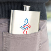 Hallo Freunde Einfaches Glückliches Grußdesign Flachmann (Beispiel)